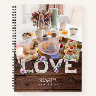 RECIPES - Bridal Shower Newlyweds Photo Family Notebook