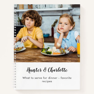 Recipes children food meal photo names notebook
