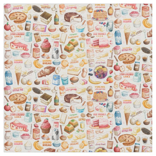 Recipes Fabric (Close Up)