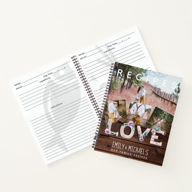 RECIPES - Family Heirloom Mother Grandma Wife Notebook (Inside)