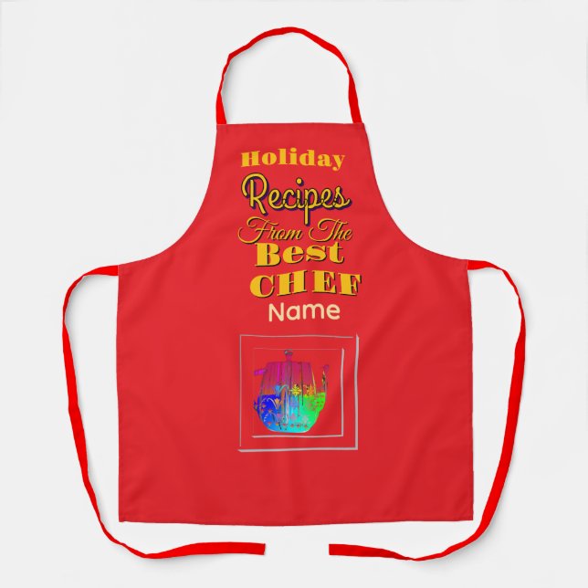 Recipes From The Best Chef Coffee Pot Red  Apron (Front)