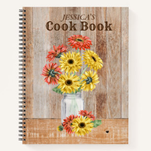 Recipes Gerber Daisy In Mason Jar Notebook