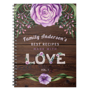 RECIPES - Gift For Family Grandma Mother Custom Notebook