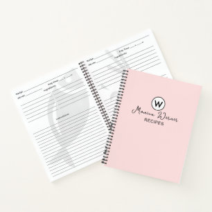Recipes Inside Paper Design Blush Pink Notebook