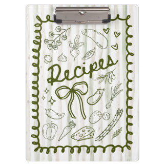 Recipes Locally Grown Clipboard