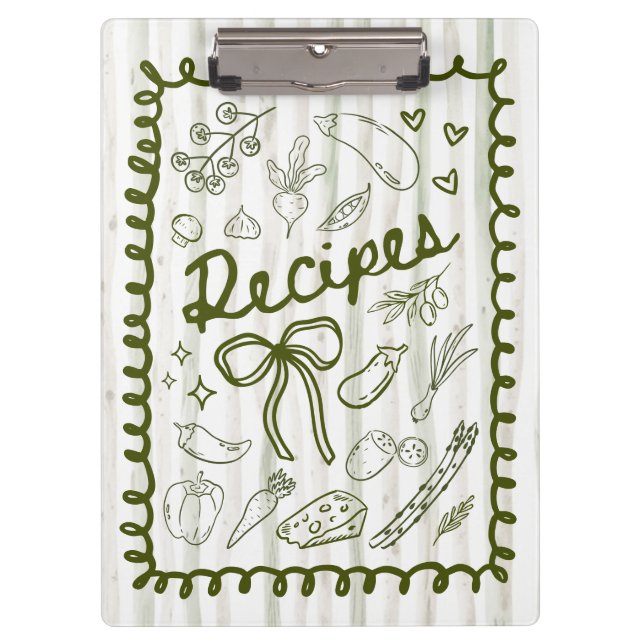 Recipes Locally Grown Clipboard (Front)
