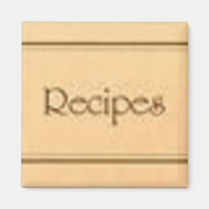 Recipes Square Magnet