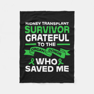 Recipient Kidney Transplant Survivor Fleece Blanket