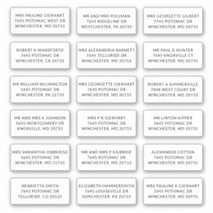 Recipient Name 18 Shipping Address Labels