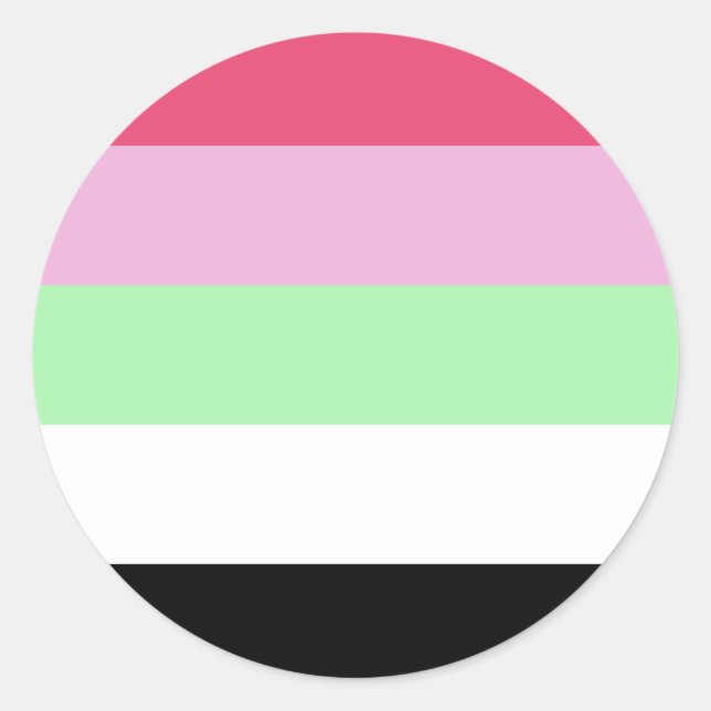 Recipromantic Pride Flag Classic Round Sticker (Front)