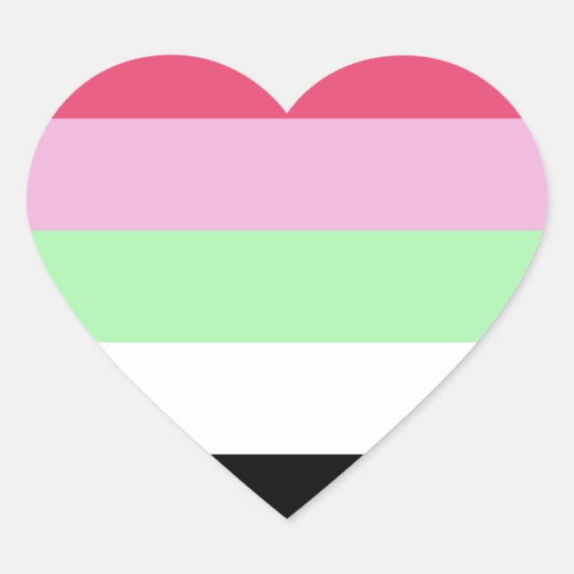 Recipromantic Pride Heart Sticker (Front)