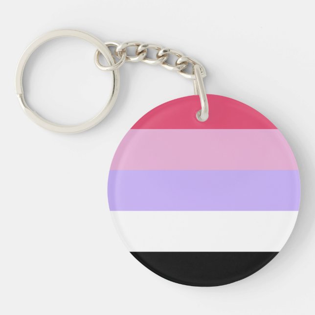Reciprosexual Pride Flag Key Ring (Front)