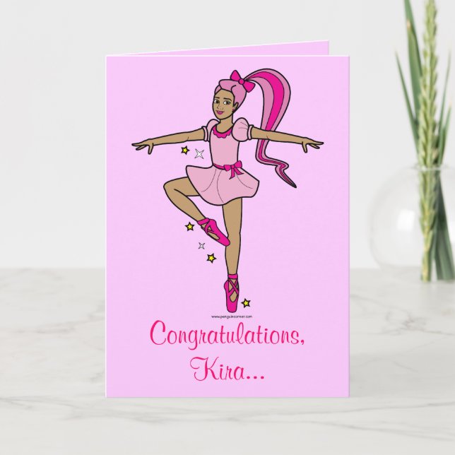 Recital Congratulations Name Customisable Card (Front)