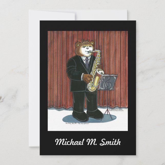 Recital Invitation - Saxophone (Front)