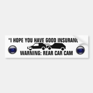 RECKLESS DRIVERS REAR CAR-CAM BUMPER STICKER