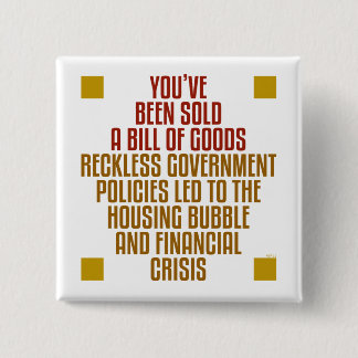 Reckless Government Policies 15 Cm Square Badge