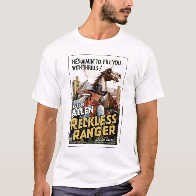 Reckless Ranger 1937 vintage movie poster T-shirt (Front)