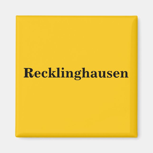 Recklinghausen  Magnet Schild Gold Gleb (Front)