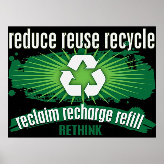 Reclaim, Recharge and Recycle Poster (Front)