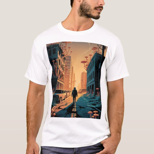 Reclaimed by Nature – Post Apocalyptic Fungus T-Shirt (Front)