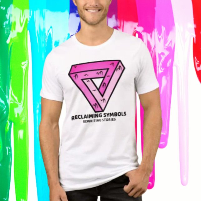 Reclaiming Symbols Rewriting Stories Pink Triangle Tri-Blend Shirt (Creator Uploaded)