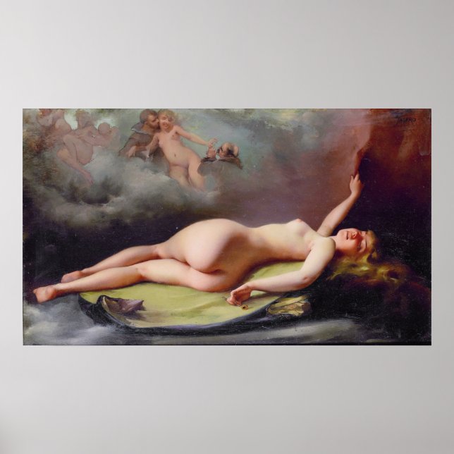 Reclining Beauty , by Luis Ricardo Falero Poster (Front)