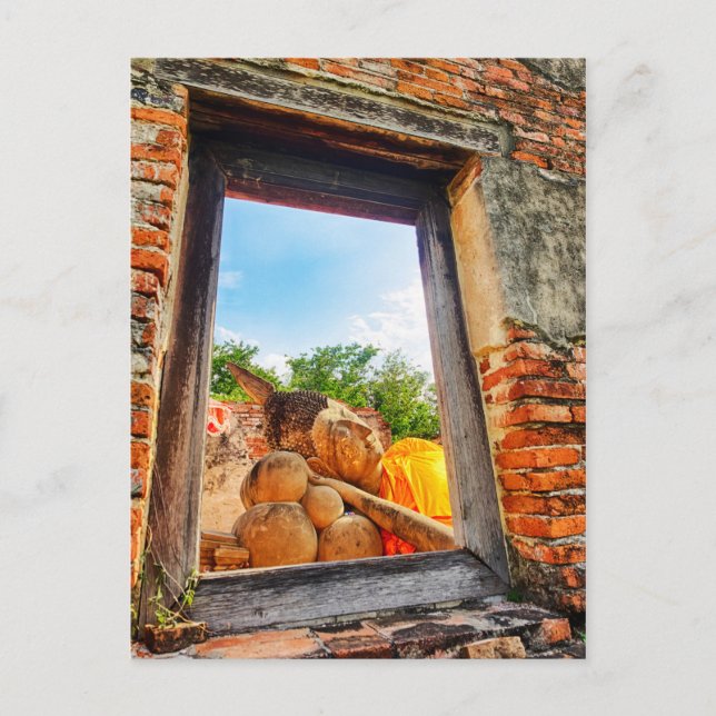 Reclining Buddha, Ayutthaya Postcard (Front)