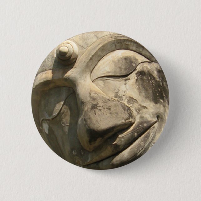 Reclining Buddha ... Nong Khai, Isan, Thailand 6 Cm Round Badge (Front)