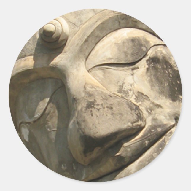 Reclining Buddha ... Nong Khai, Isan, Thailand Classic Round Sticker (Front)