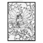 Reclining Fairy Fantasy Colour Your Own Card