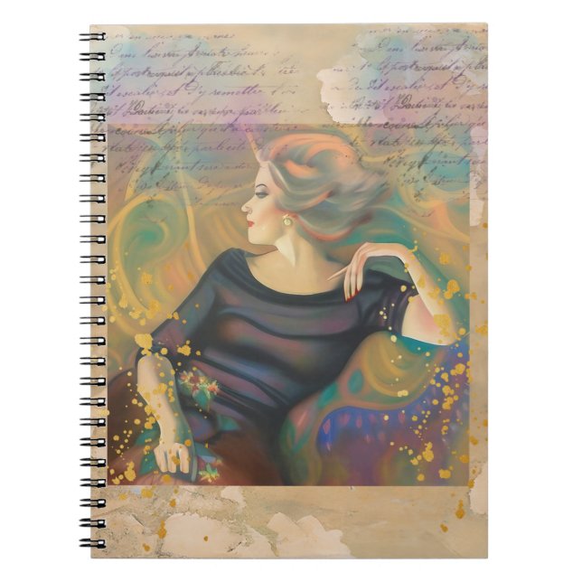 Reclining portrait of woman notebook (Front)