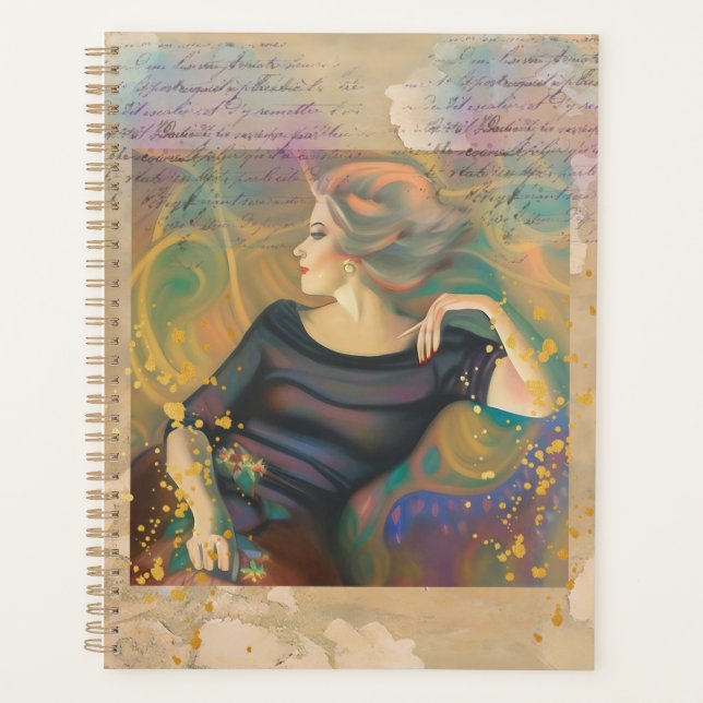 Reclining portrait of woman planner (Front)