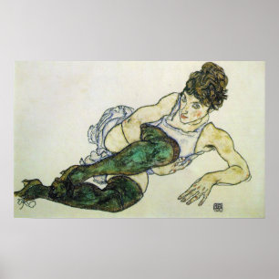 Reclining woman, Egon Schiele 24W x 15H Poster