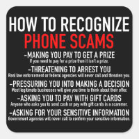 Recognise Phone Scams - Scam Prevention List