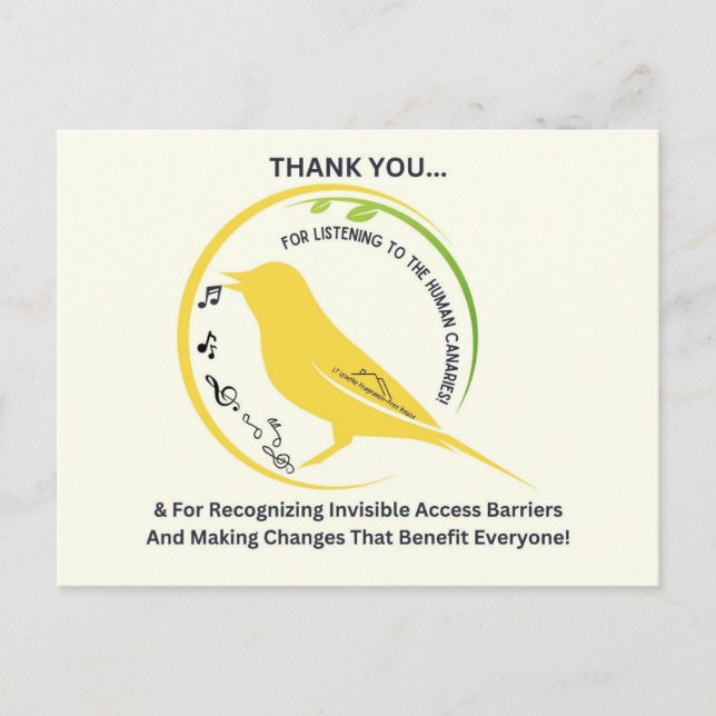 Recognising Invisible Access Barriers Postcard (Front)