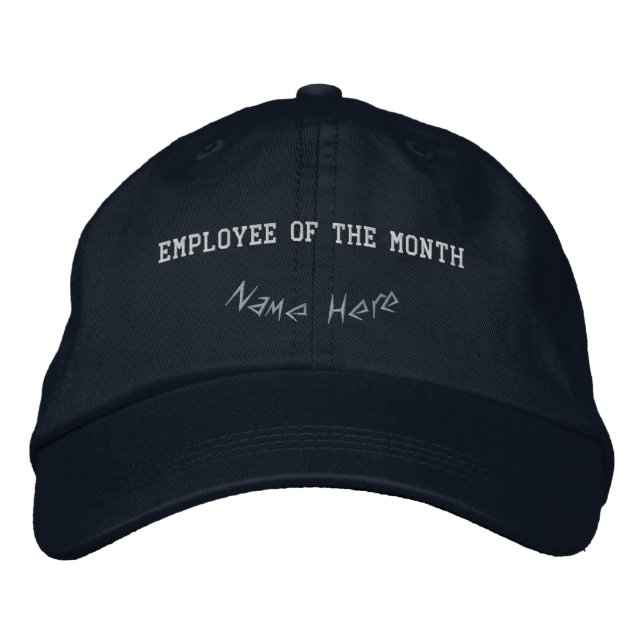 Recognition Inspired Personalised Employee Navy  Embroidered Hat (Front)