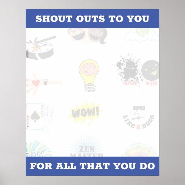 Recognition stickers employee award poster (Front)