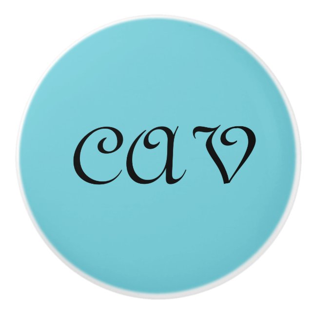 Recoleta Cornflower Blue  Ceramic Knob (Front)