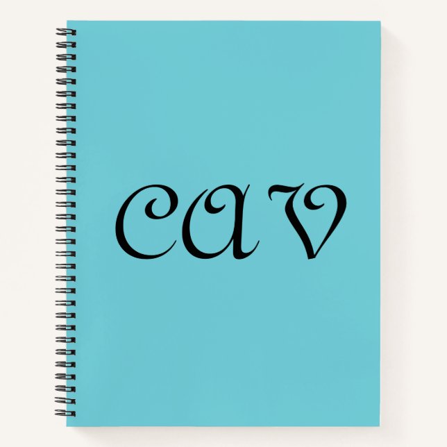 Recoleta Cornflower Blue  Notebook (Front)