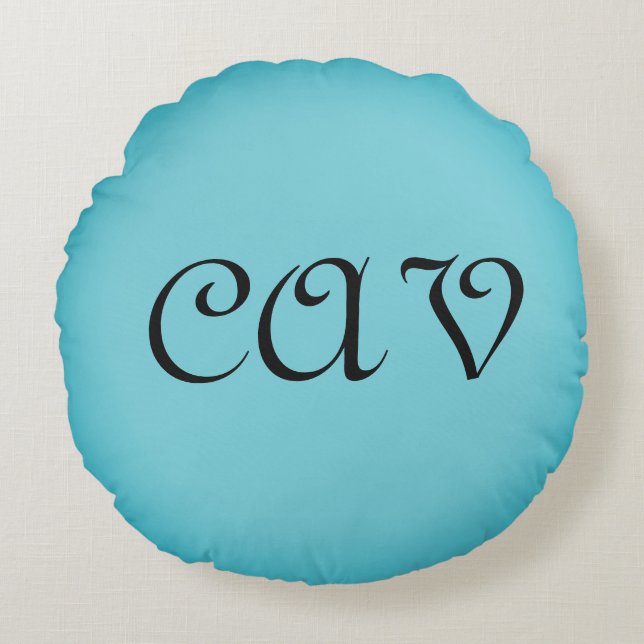 Recoleta Cornflower Blue  Round Cushion (Front)