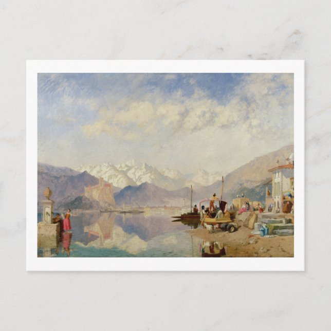 Recollections of the Lago Maggiore, Market Day at Postcard (Front)