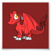 Recolorable SD Furry Dragon w/ Any Dark Colour Bac