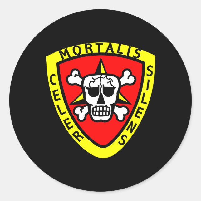 Recon Black Classic Round Sticker (Front)