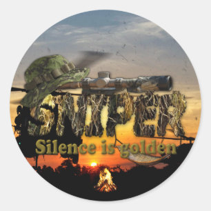 Recon LRRP LRRPS Snipers Vietnam Nam War Classic Round Sticker