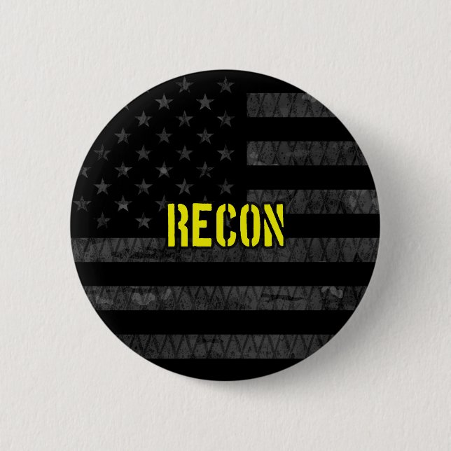 Recon Subdued American Flag 6 Cm Round Badge (Front)