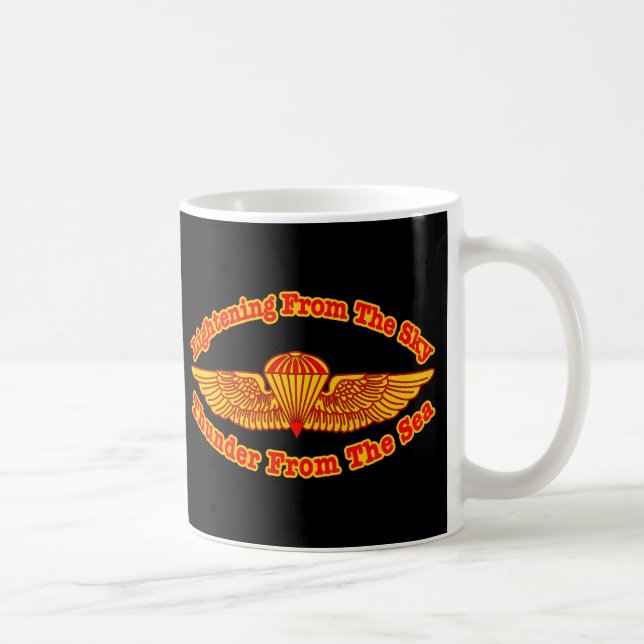 Recon Thunder From Sky Black Coffee Mug (Right)