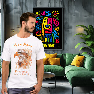 Reconnect - Life Unplugged   Cyberpunk Eagle Art T-Shirt