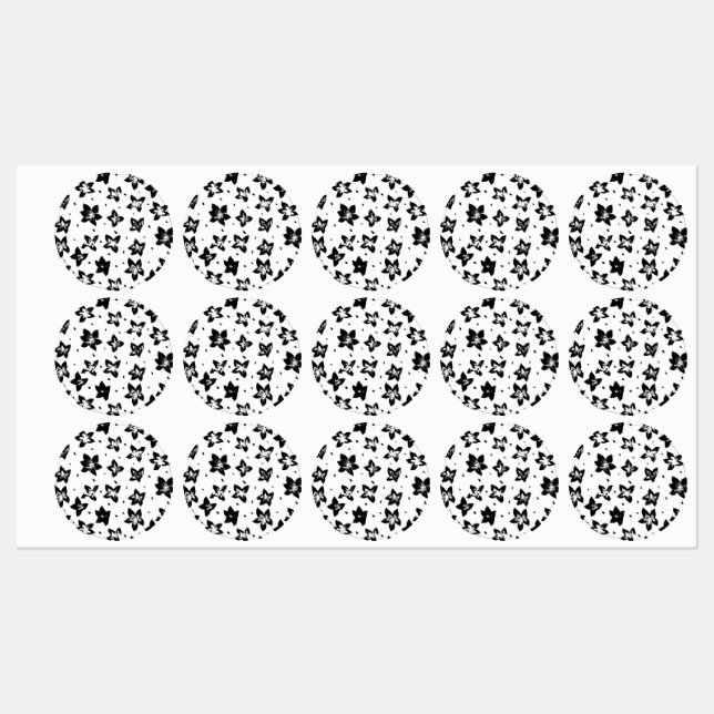 Reconstructed Floral Pattern - Achromatic Goth (Sheet)
