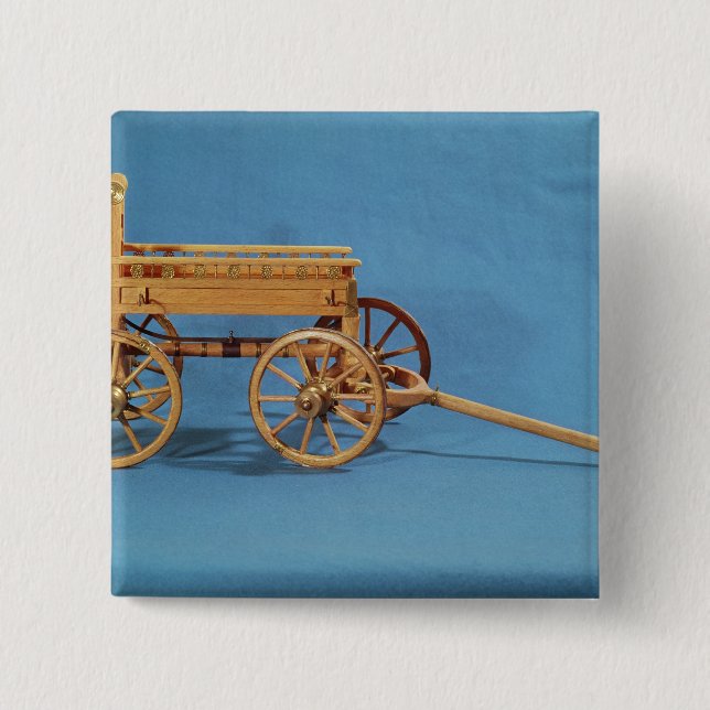 Reconstruction of a chariot found 15 cm square badge (Front)