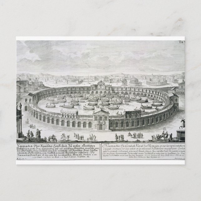 Reconstruction of a Roman Naval Battle, from 'Entw Postcard (Front)